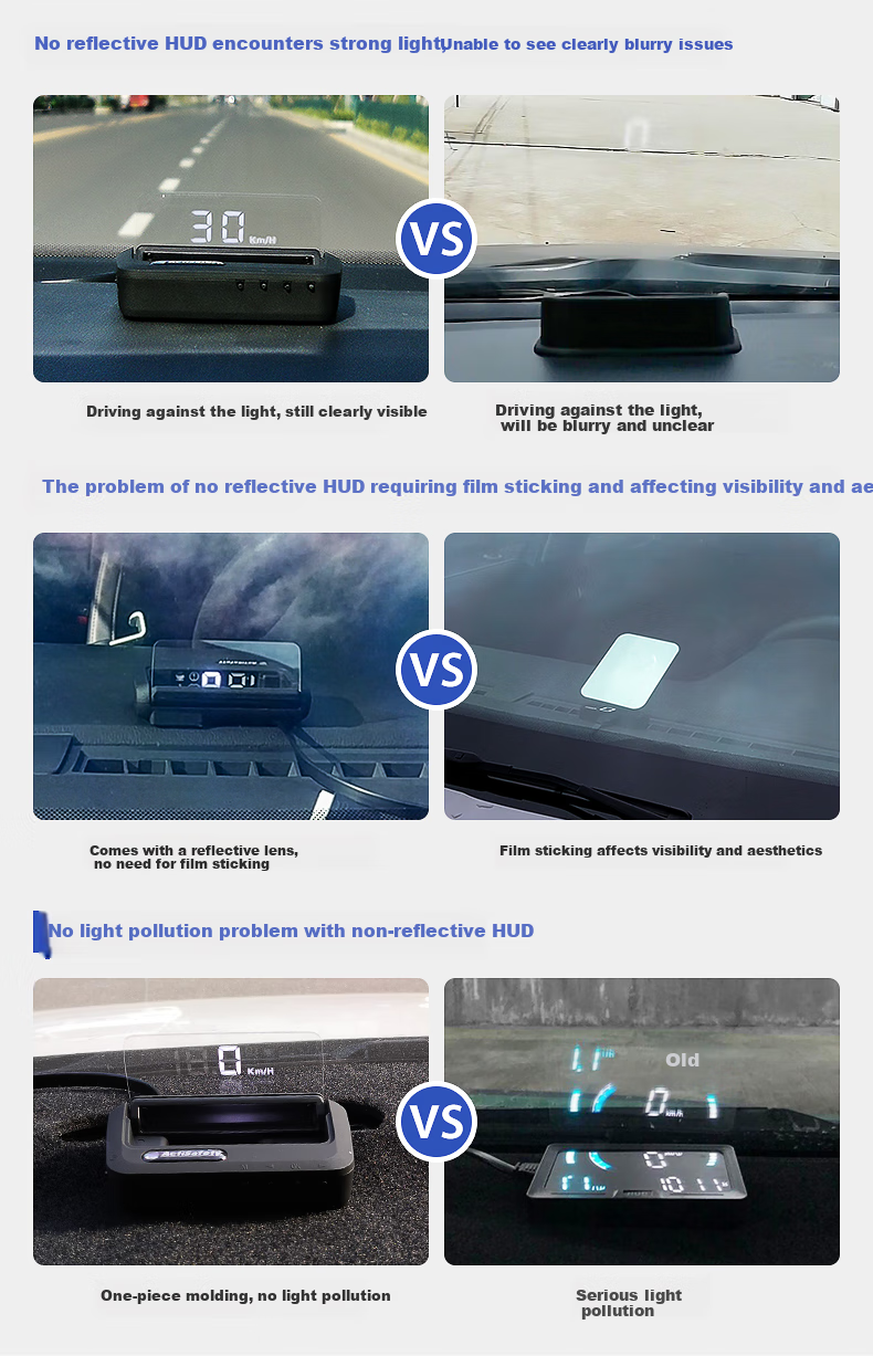 Zianpingxian (ActiSafety) H80 Universal Car HUD Second Generation Multi-Function OBD Speed Display 4