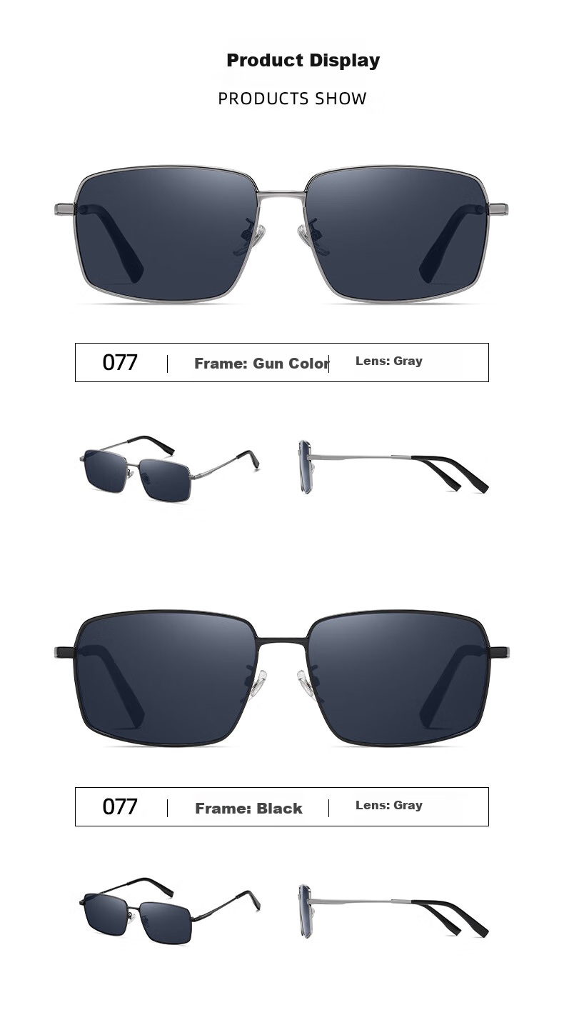 HLA Polarized Sunglasses, Stylish Men's Driving Safety Glasses, Square Frame Eyeglasses for Men, Gift 11