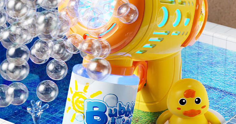Mabao Twin Children's Day Birthday Bubble Machine Multi-Hole Bubble Gun Toy Fully Automatic Electric Leak-Proof for Boys and Girls 3