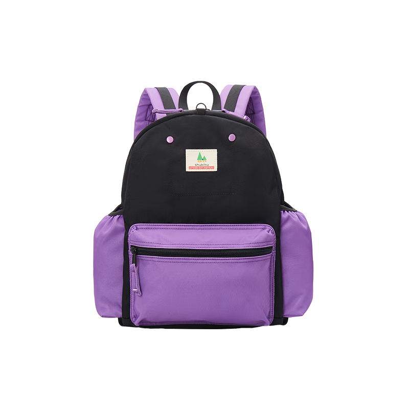 SHUKIKU Children's Backpack, Kindergarten Shoulder Bag for Grades 1-3 Elementary School Students, Water-Resistant Schoolbag, Mangosteen Grape Color, Size M+