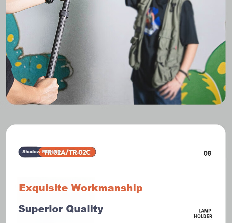 Fotopro TR-02A Portable Reverse Folding Aluminum Alloy Tripod, Photography Studio Stand, Photo LED Host Light Stand, Studio Light Tripod 19