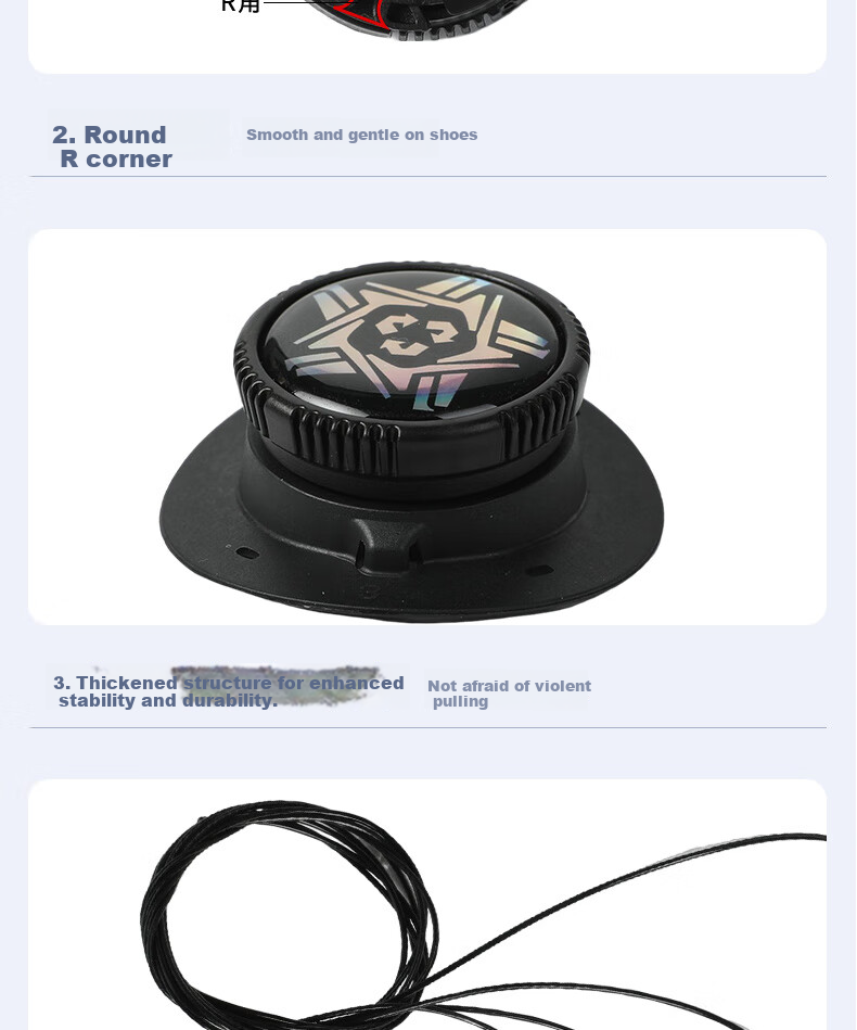 FOOTOPPO Rotary Buckle Shoe Laces, Lazy Buckle, Rotating Fastener, Sports No-Tie Shoe Buckle, Rotating Button for Me 12