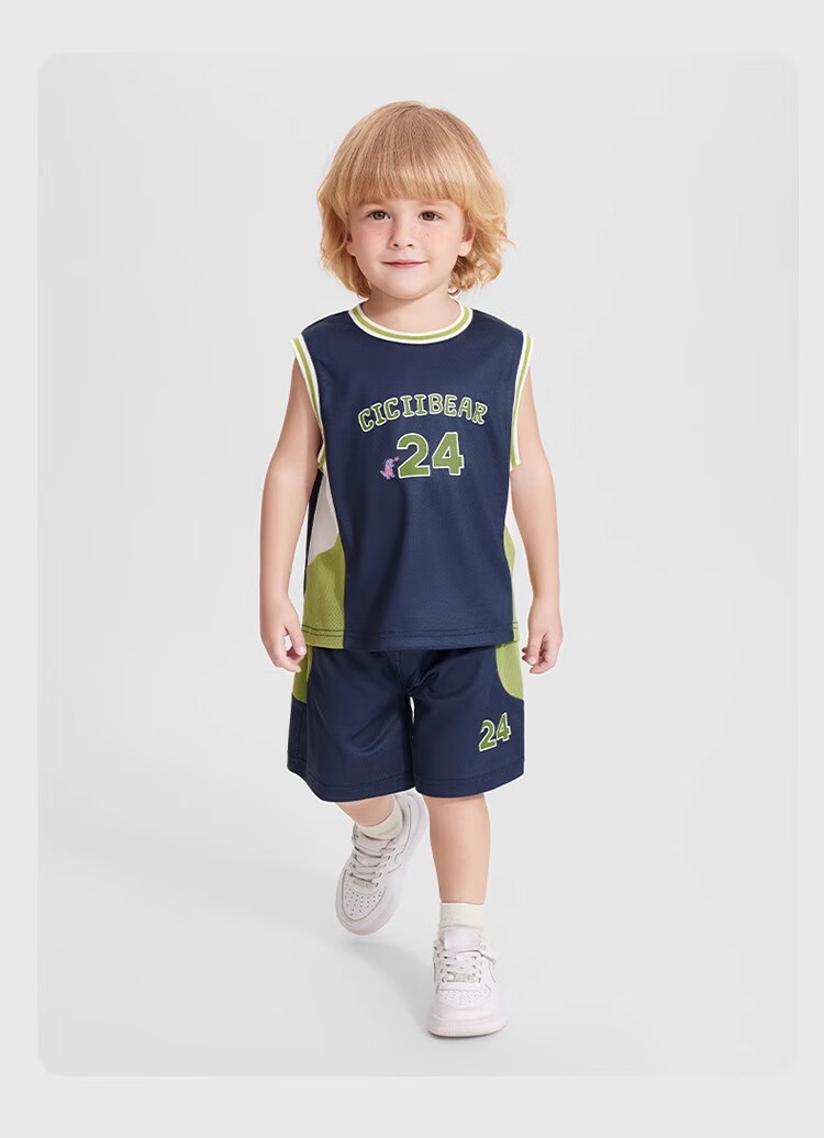 Ciciibear [3x Quick-Drying Moisture-Wicking] Ciciibear Boys' Summer Outfit Set, Baby Sports Jersey, 2025 New Style Children's Summer Wear 9