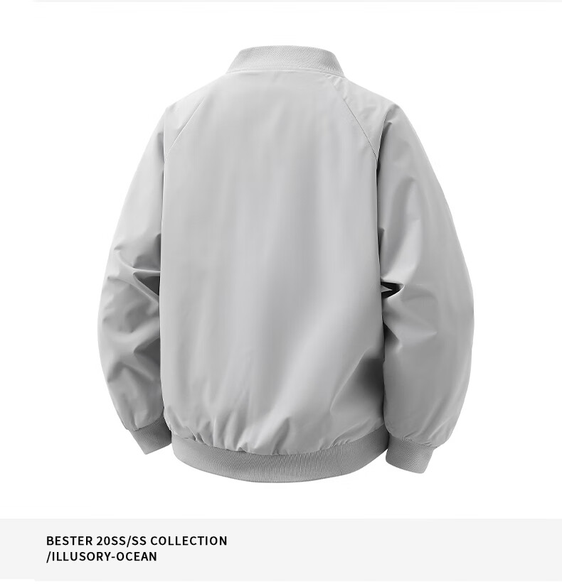 Jeanswest Men's Spring and Autumn Casual Sports Comfortable Loose Jacket Trendy Baseball Collar Outerwear 13