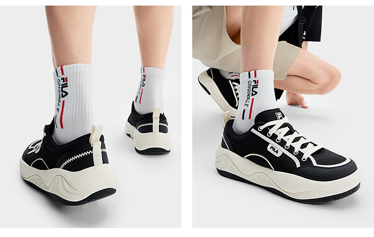 FILA Official Men's Shoes, COOKIES Retro Canvas Shoes, Cookie Shoes, Fashionable Casual Shoes 13