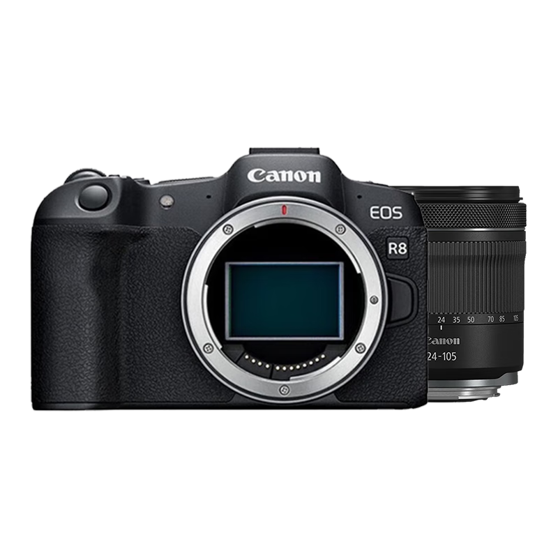 Canon R8 Full-Frame Mirrorless Digital Camera 4K Video HD Live Streaming 24-105mm Standard Zoom Lens Travel Home Photography Street Photography Kit