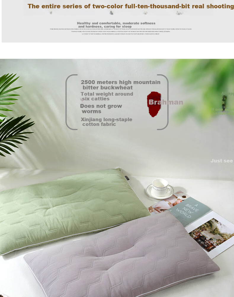 Shangfan All Buckwheat Pillow, Buckwheat Hull Pillow Core, Cervical Pillow Core, Pure High Mountain Bitter Buckwheat Hull Pillow 14