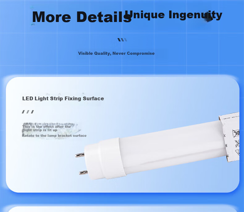 PHILIPS T8 LED Tube Light Double-Ended Power Supply Daylight Tube Double-Ended Input Tube 1.2 Meters 22W Warm White Light (4000K) Pack of 5 9