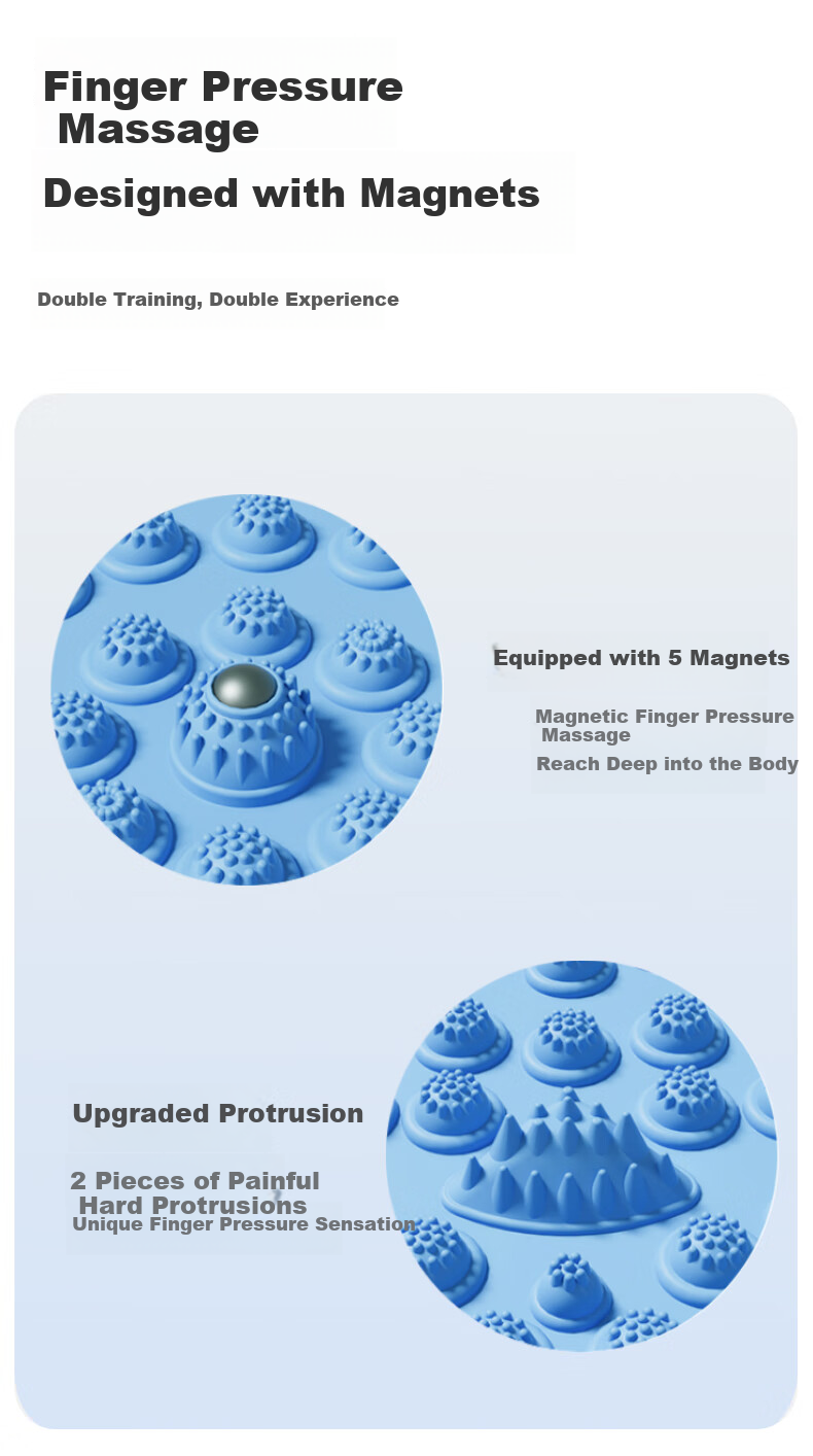 Lexi Acupressure Foot Massage Pad, Meridian Dredging Mat for Adults, In-Place Running Mat, Foot Massage Pad, Sky Blue 3