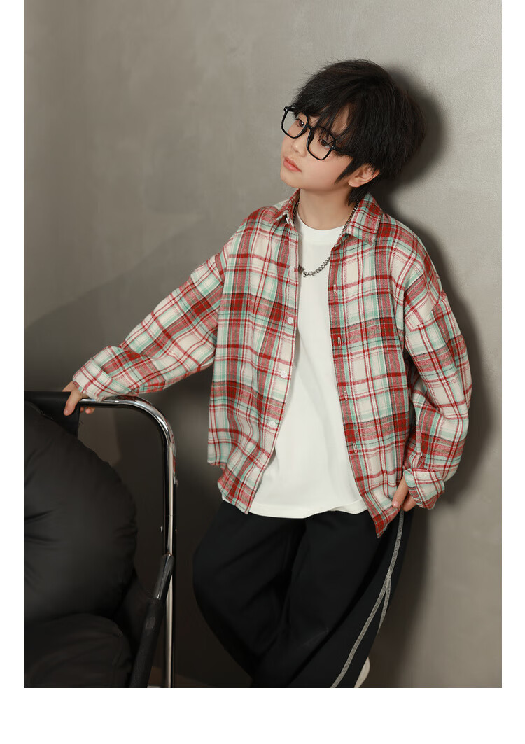 LUSON Chen Da Zhu Boys' Shirt, Spring And Autumn 2025 New Style, Boys' Casual Jacket, Children's Lightweight Early Autumn Shirt, New Year's Outfit 13