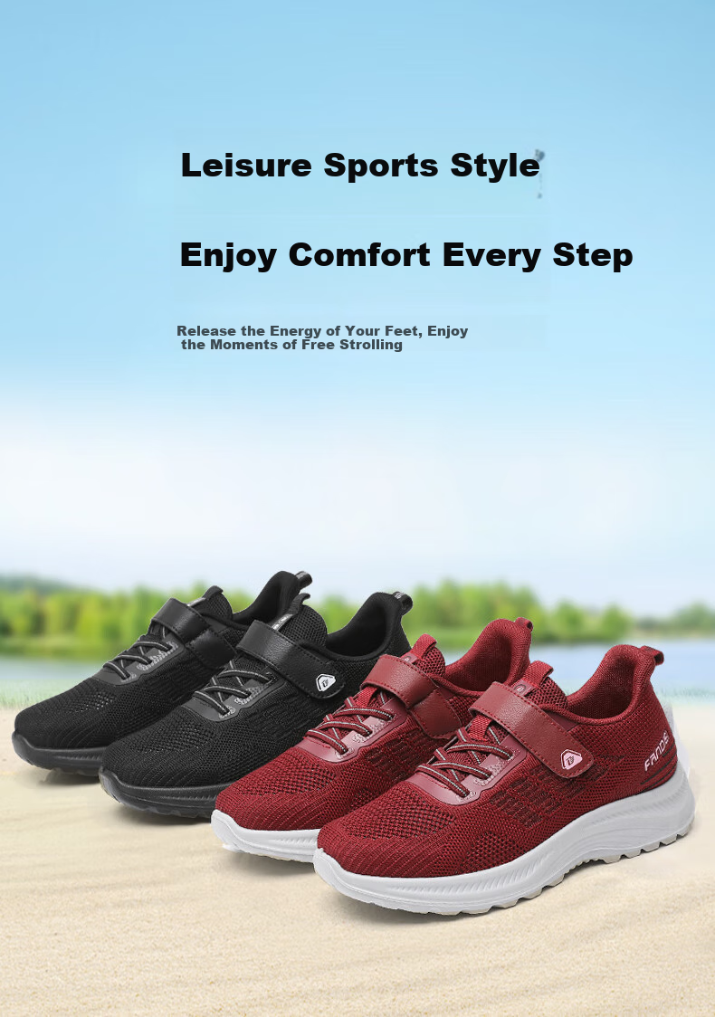 Ankang Summer Sports Shoes, Soft Sole, Middle-Aged And Elderly, Mesh Breathable, Walking Shoes for Mothers, Old Beijing Cloth Shoes for Women, A6009, Black, Size 39 2