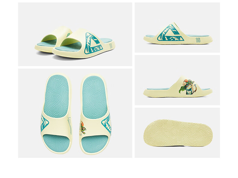 PEAK Taiji Sports Slippers, Shock-Absorbing Comfortable Soft Elastic Sandals, Height-Increasing Versatile Fashionable Beach Slippers for Men ET52047L 27