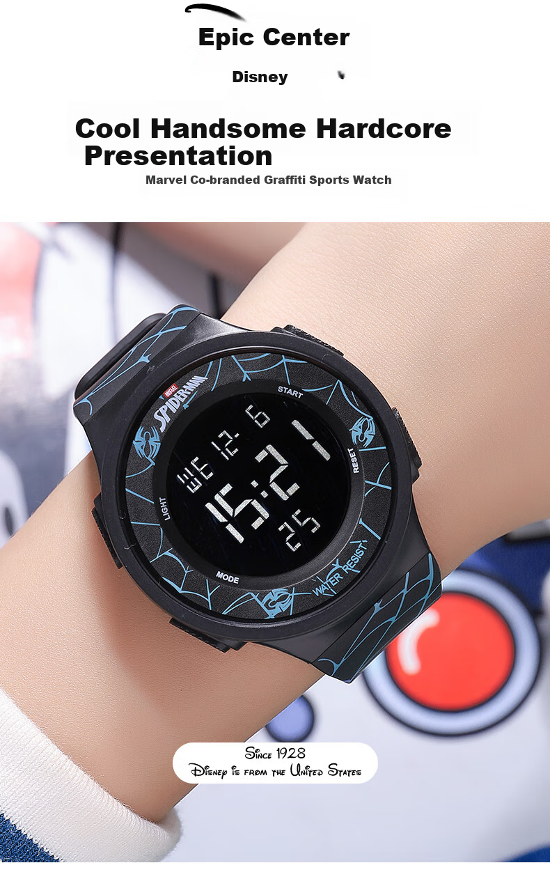 Disney Boys' Watch Student Teen Schoolboy Middle High School Calendar Luminous Waterproof 2