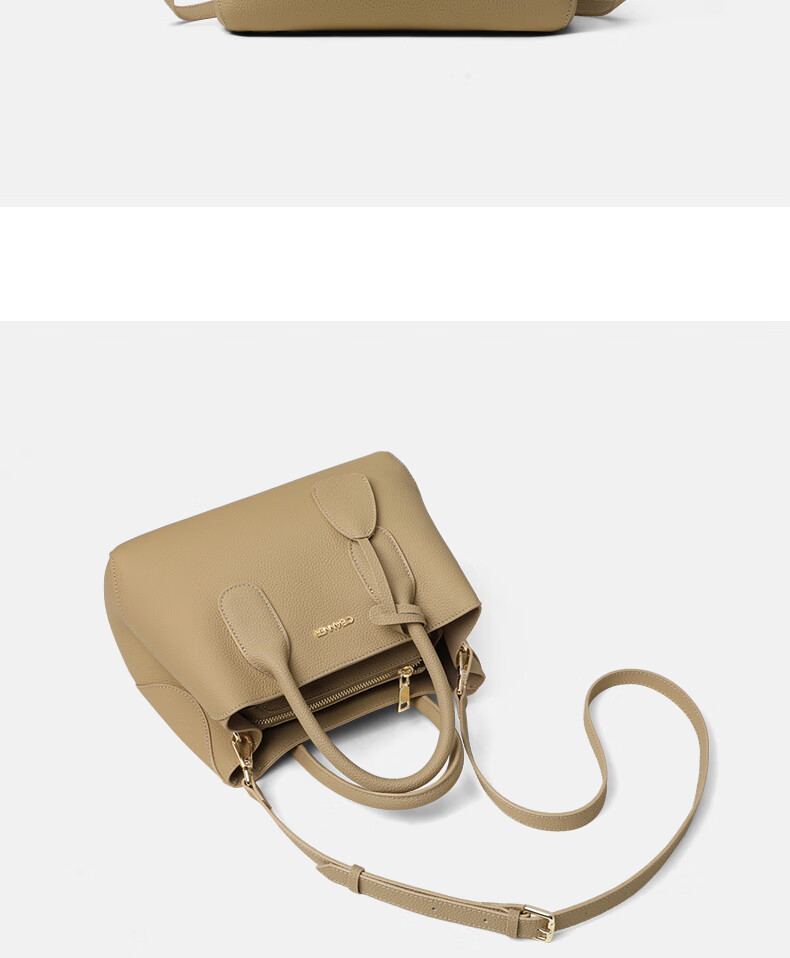 C.BANNER Top-Grain Leather Handbag, Women's Bag, Large Capacity Tote Bag, Shoulder Crossbody Bag, Brand Birthday Gift for Girlfriend on May 20 10