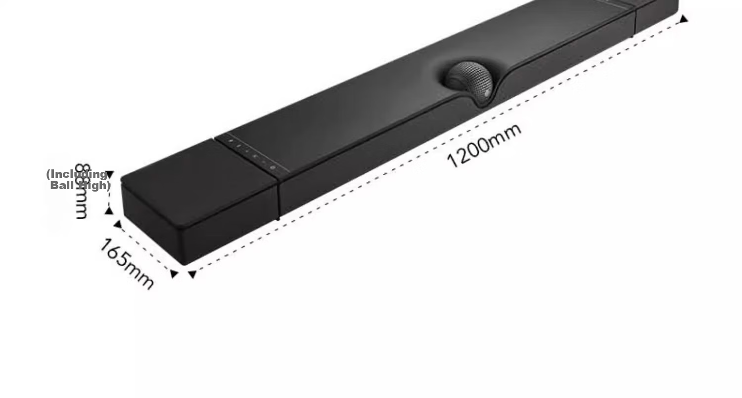Diwalei DEVIALET Dione Soundbar Speaker System, Dolby Atmos Home Theater Living Room TV Audio, Black, 101dB, Long Bar Speaker 14