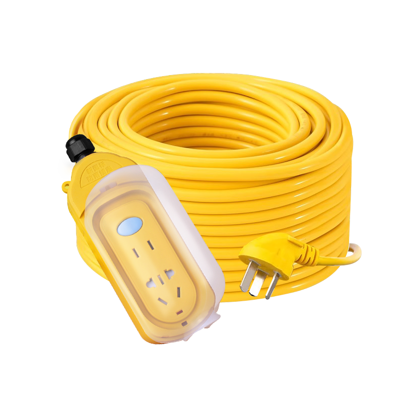 Sushiermo [5m Full Length National Standard Waterproof] Outdoor Multi-Function Waterproof Power Strip/Extension Socket/Power Cord/Extension Cable/2500W Rainproof Dustproof Sunproof Flame Retardant