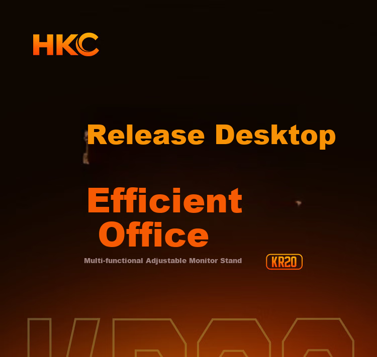 HKC Monitor Arm Mechanical Spring Bracket Display Stand Computer Mount Desk Clamp Screen Riser 10KG Load Capacity Compatible with 22-32 Inch Warm Bronze KR71 1
