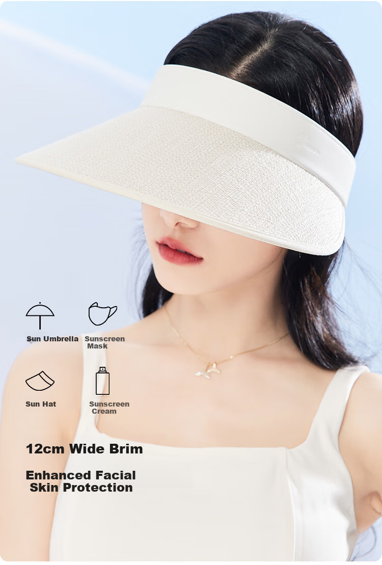 JIUMU Sun Protection Hat for Women, Sun Visor Cap, Sun Hat, Visor Hat, Cool Hat, Summer Outdoor Face-Covering UV-Resistant Hat for Wome 5