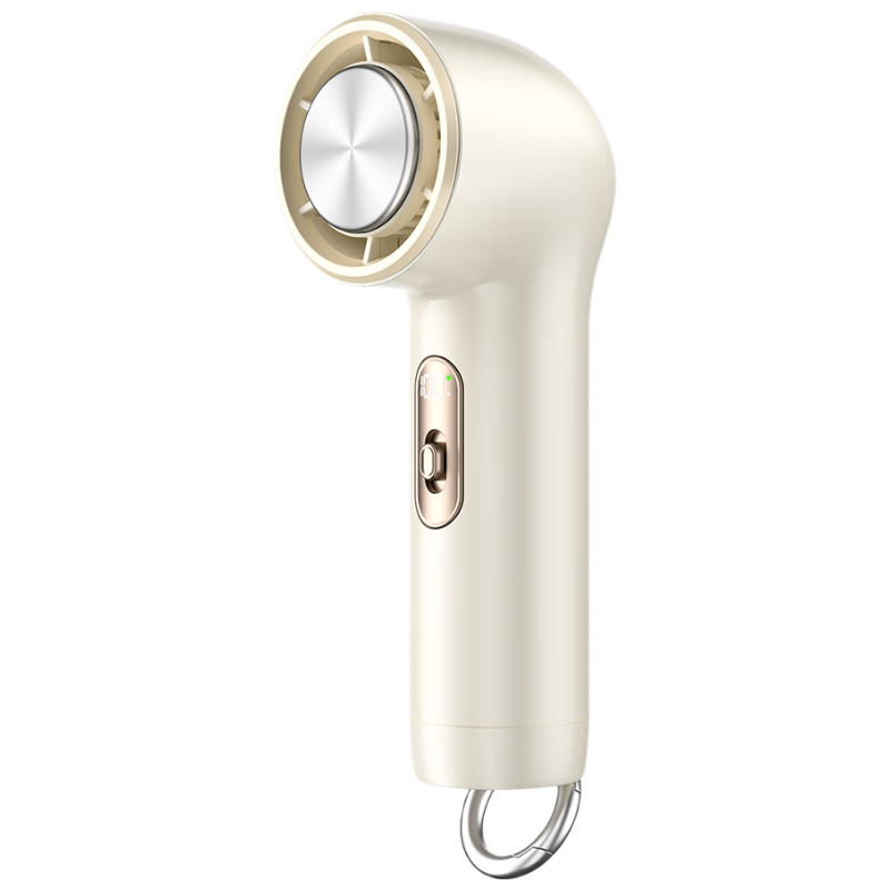 HOMBORSY Wind Fan, Handheld Portable Ice-Cooling Mini Bladeless Turbine Electric Fan, High-Speed Energy-Saving Rechargeable Small Personal Handheld Outdoor Quiet Fan for Students, F102 Ivory White