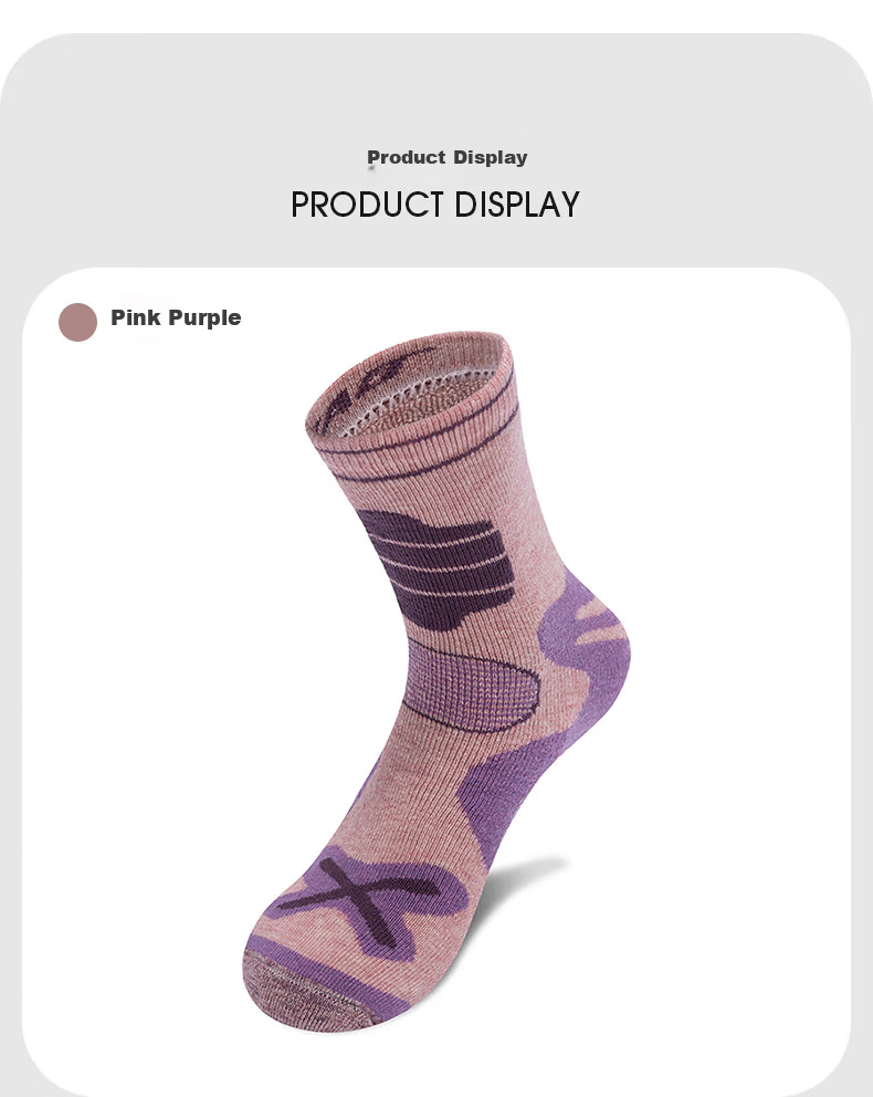 TFO Children's Wool Socks, Merino Comfortable Breathable Outdoor Sports Socks Running Socks 2902411 Pink Blue 3