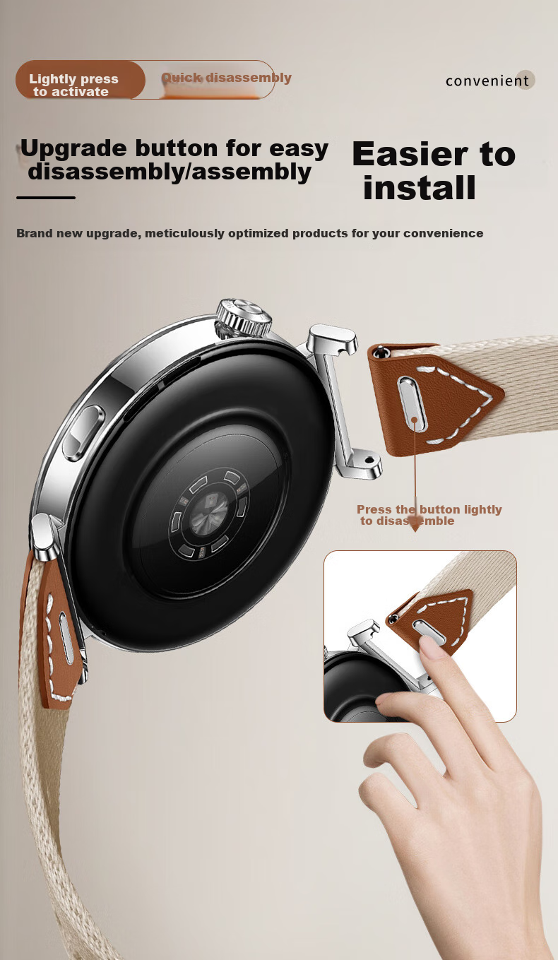 Weiqiantu [Women's Woven] Strap Compatible with Huawei GT7/GT6/GT5/Pro Watch Band, Watch6/Pro Watch Band for Women, 41mm/GT4/WATCH5 Strap, Fashionable for Wome 3