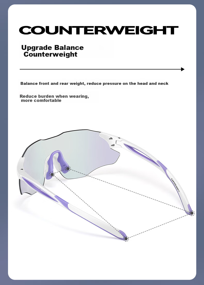 CAPONI Color-Changing Cycling Glasses for Women, Outdoor Hiking Running Sports Sunglasses, Day And Night Dual-Use Sunglasses, UV Protection And Sun Protectio 26