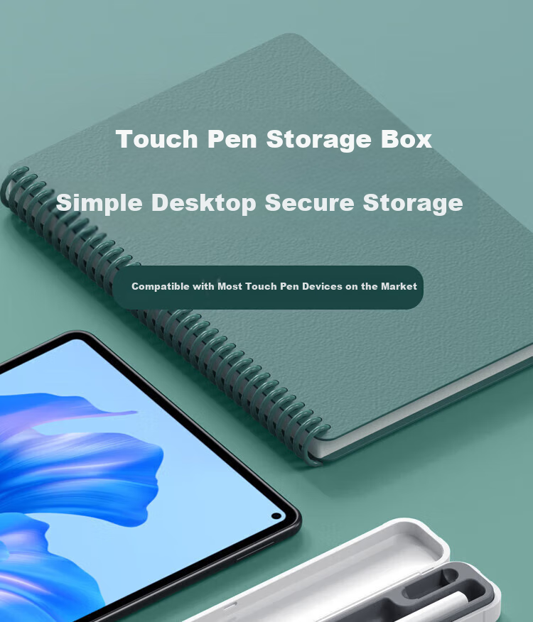 ESCASE Capacitive Stylus Storage Case, Suitable for Huawei Handwriting Magnetic M-Pencil 3, Star Flash Stylus, Touch Pen, Soft Silicone, Fully Enclosed, Shockproof Storage Case, Gray 1