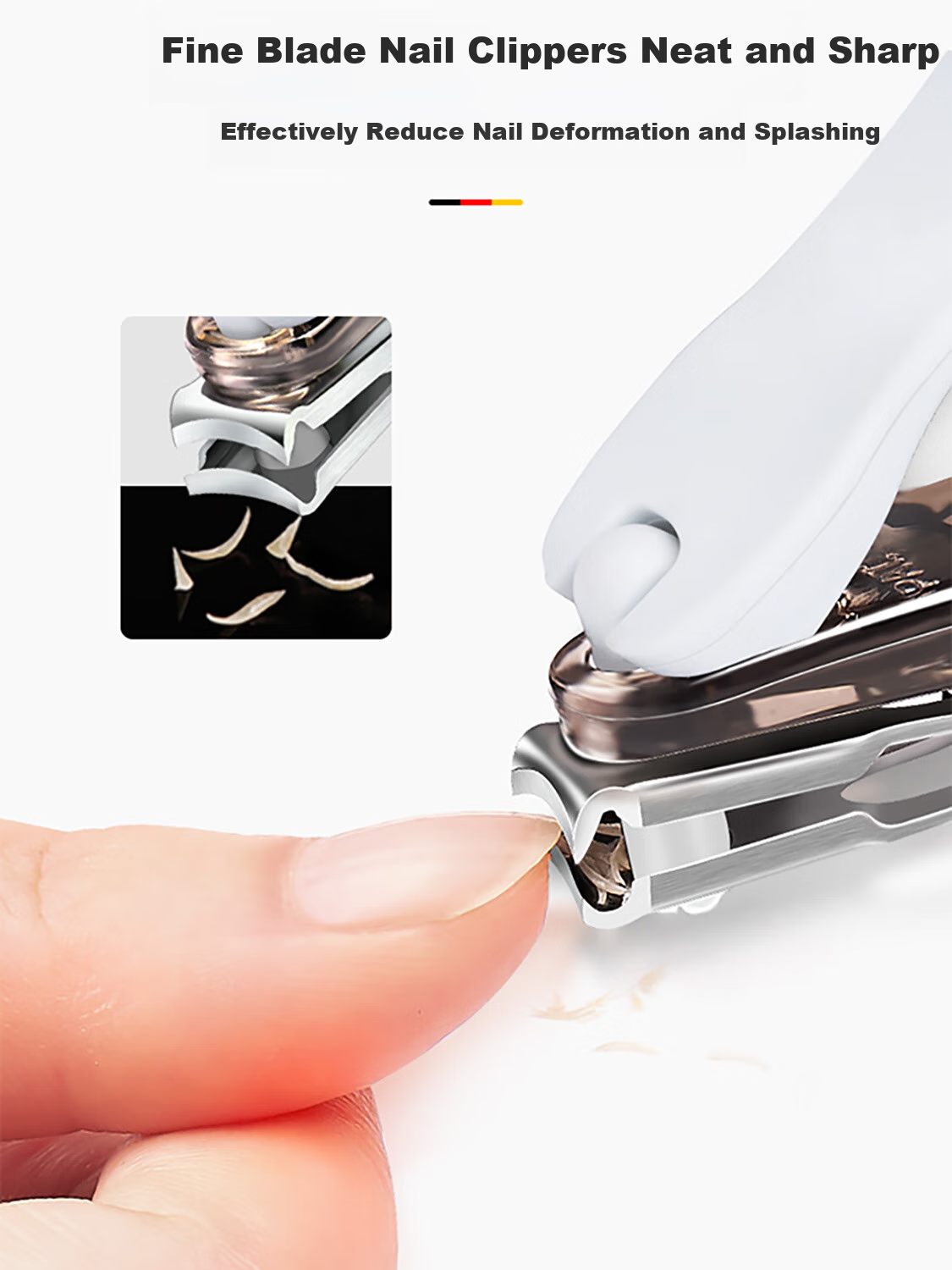 ZWILLING Stainless Steel Nail Clipper with Nail File, 360-Degree Rotating Blade Head, Durable Household Single Use 6
