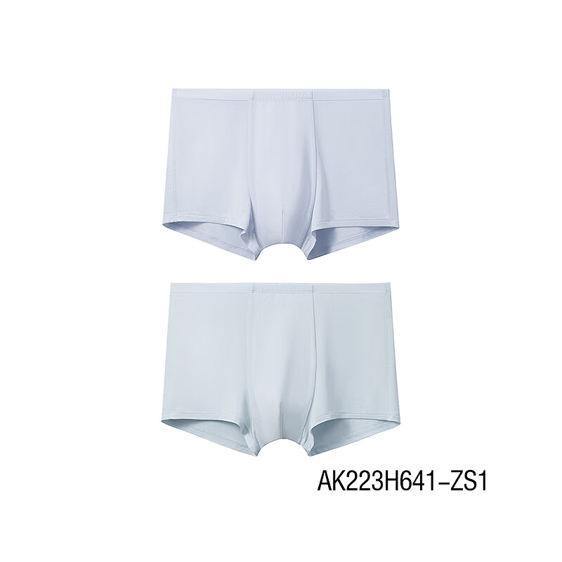 Aimer Kids Step-Up Shorts, Three-Step Youth Underwear, Modal Antibacterial Mid-Rise Boxer Briefs, 2-Pack, Smoky Cloud Soft Blue, Size 175