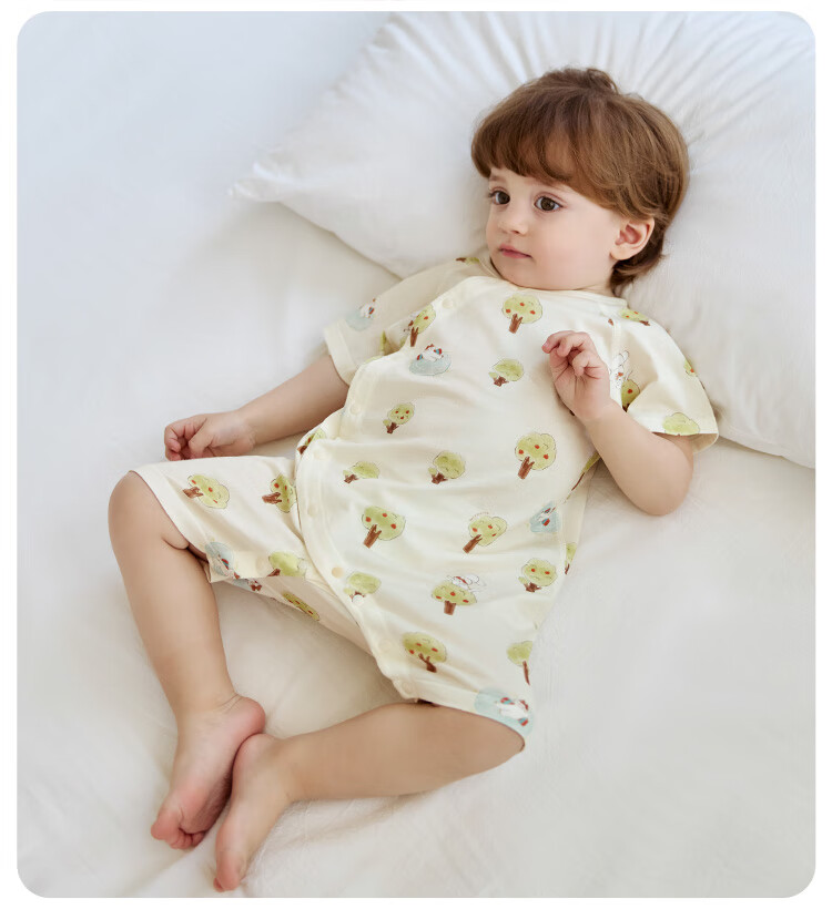 Weishi Muni Infant Short Sleeve Romper Summer Thin Baby Summer Clothes 9