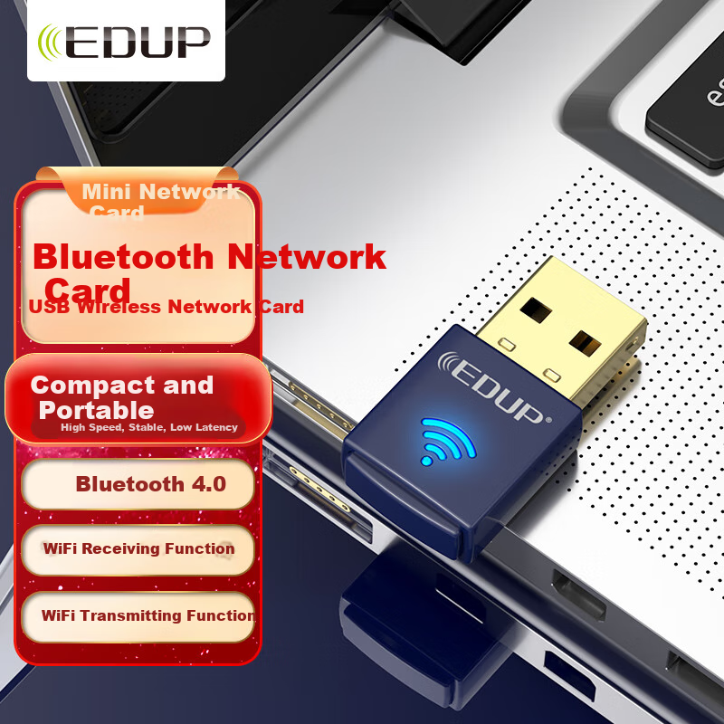 EDUP EP-N8568 USB Wireless Network Adapter Bluetooth Adapter Host WIFI Receiver Compatible with Desktop Computers And Laptops