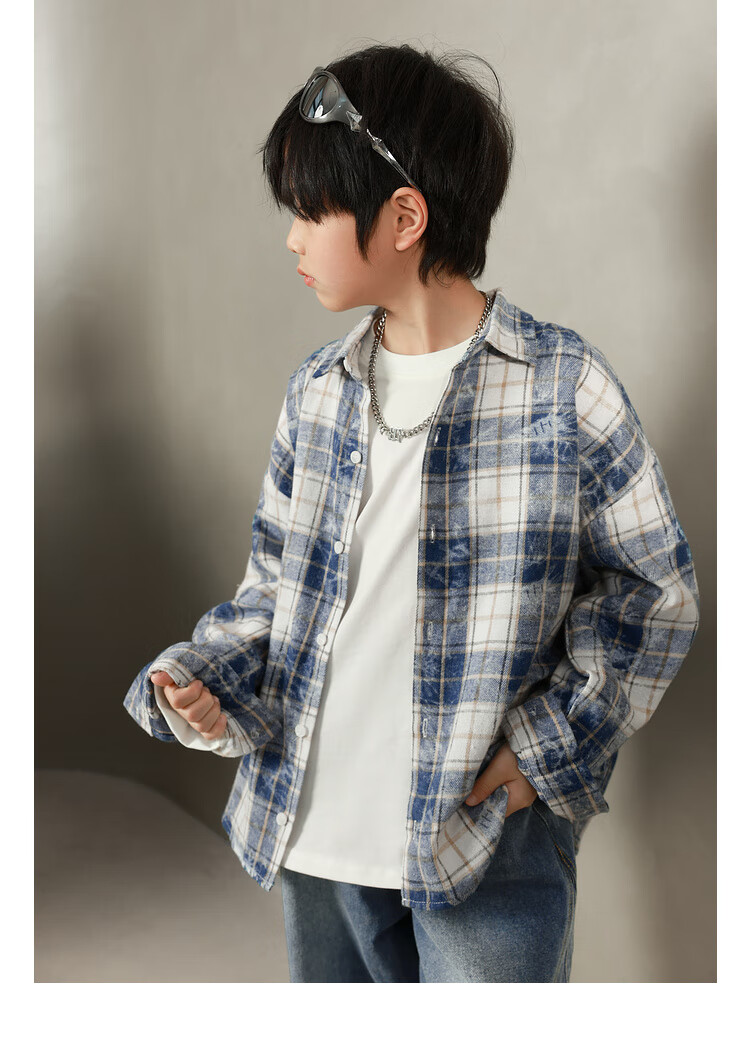 LUSON Chen Da Zhu Boys' Shirt, Spring And Autumn 2025 New Style, Boys' Casual Jacket, Children's Lightweight Early Autumn Shirt, New Year's Outfit 14