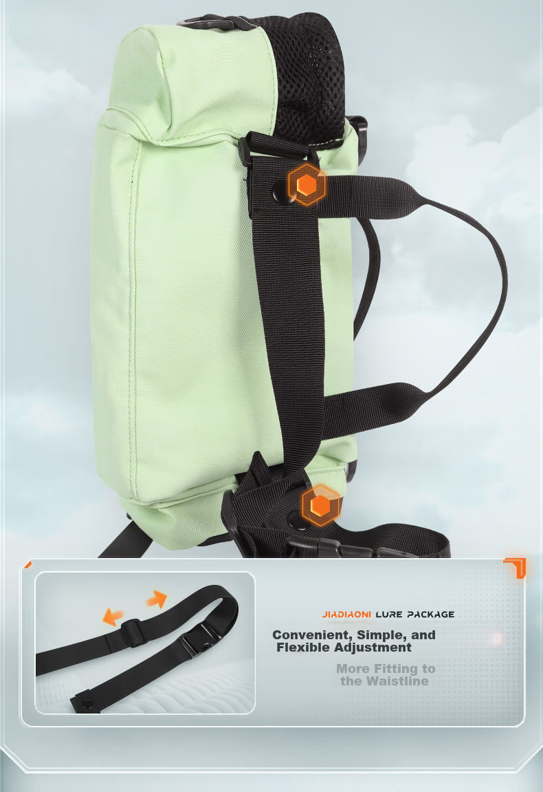 JIADIAONI Lure Fishing Bag, Multifunctional Waist Pack, Fishing Tackle Bag, Single Shoulder Crossbody, Specialized Lure Fishing Tackle Storage Bag 9