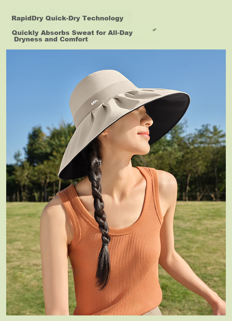 Beneunder Sun Protection Hat Women's Wide Brim Bucket Hat Men's Hiking Sun Hat Full Face UV Protection 10
