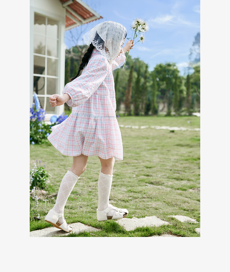 LUSON Chen Da Zhu Girls' Long-Sleeve Dress, 2025 Spring And Autumn New Stylish Children's A-Line Princess Dress, New Year's Outfit 7