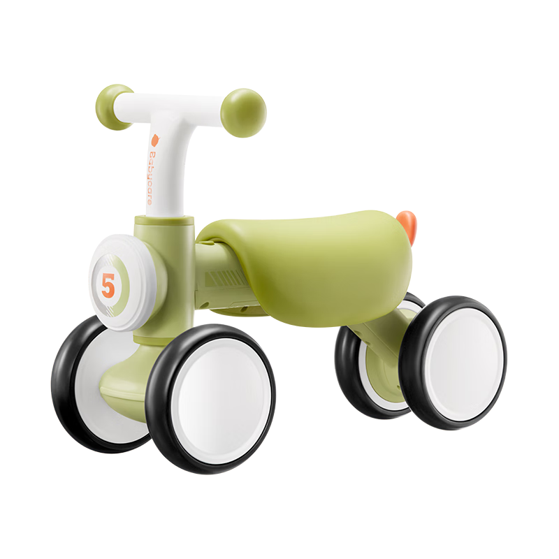 Babycare Children's Balance Bike, Four-Wheel Gliding Scooter, Toddler Walker without Pedals, for Ages 1-3, First Birthday Gift, Yuanli Qing