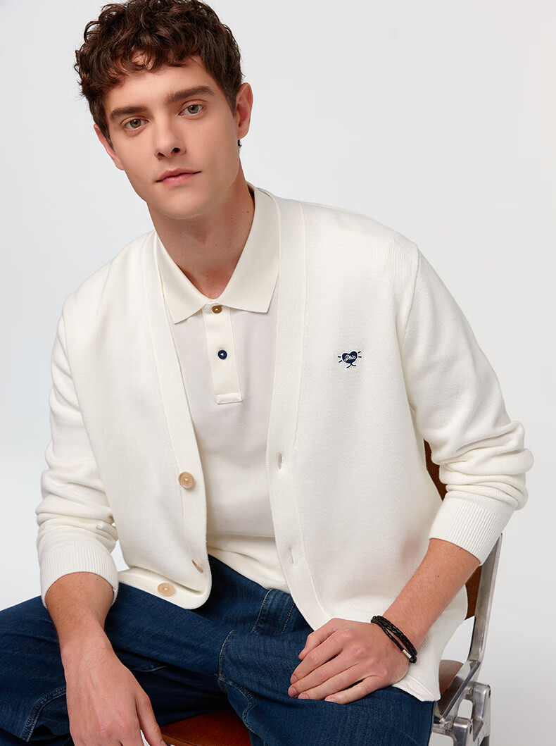 HAZZYS Men's Clothing, PHIZ Knitted Cardigan ABYZD0CAI10, Navy Blue NV, Size M (170/92A46) 2