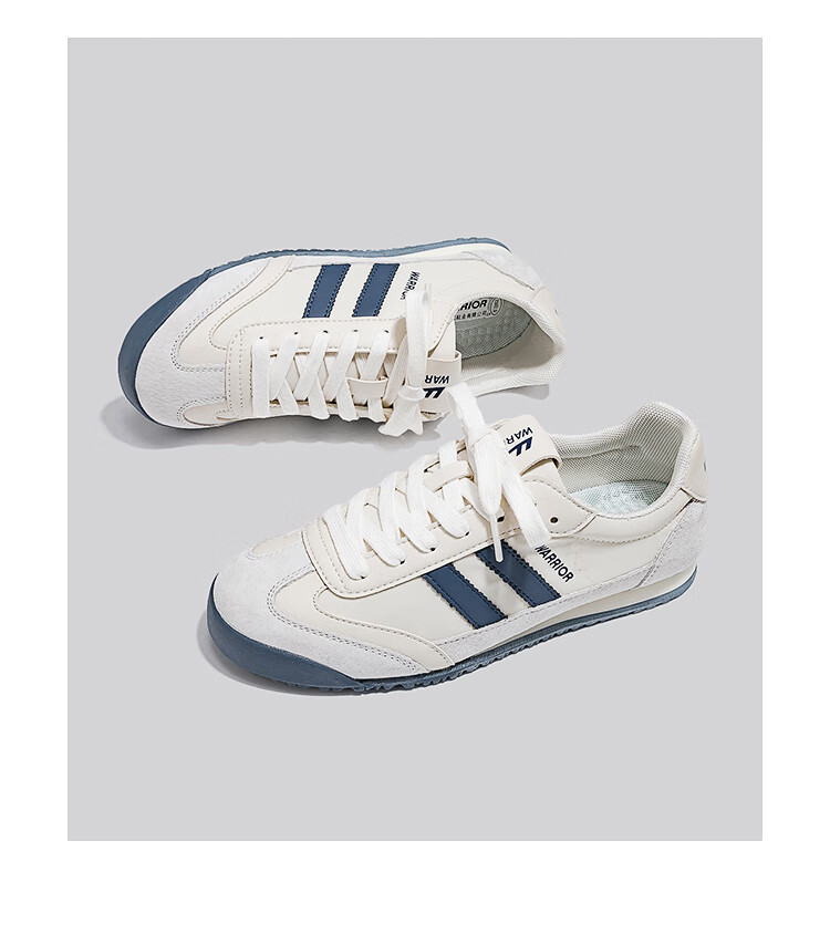 Huili Official Women's Shoes, Forrest Gump Shoes for Women, New Summer 2026 Breathable Sneakers for Women, Beige Deep Blue, Size 41 (255mm) 17