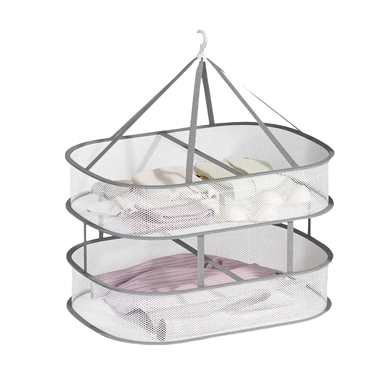 Mengtin Laundry Basket Clothes Drying Net Sweater Wool Garment Drying Tool Large Double-Layer Balcony Home Use