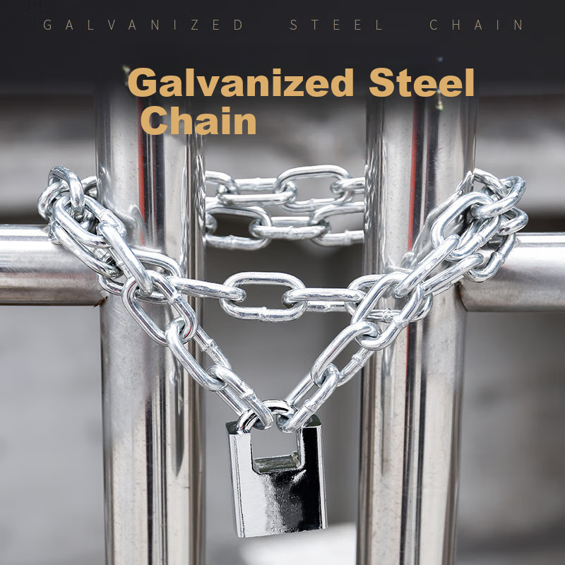Chugong Chain Lock, Iron Chain Lock, Gate Lock, Warehouse Door Lock, Anti-Shear, Anti-Theft, Motorcycle Lock, Bicycle Lock, Thickened 1 Meter 3