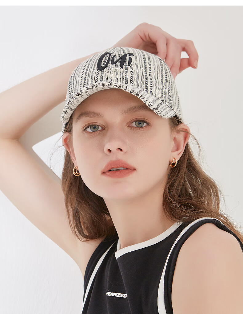 ELLE Baseball Cap for Women, Outdoor Fashion, Three-Dimensional Embroidery, Sun Protection, UV-Resistant, Large Head Circumference, Duck Tongue Hat, Mid-Autumn Festival 16