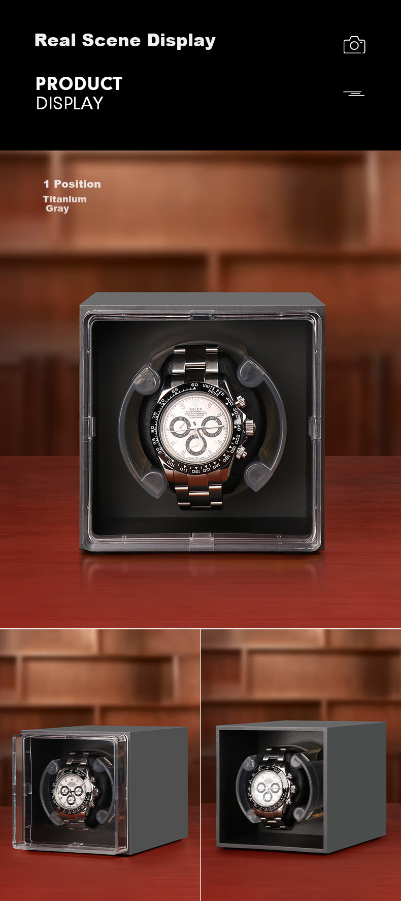 DrikLux Watch Winder, Mechanical Watch Home Use Anti-Magnetic Watch Winder, Automatic Watch Self-Winding Device, Rotating And Coiling Small Storage Watch Box 10