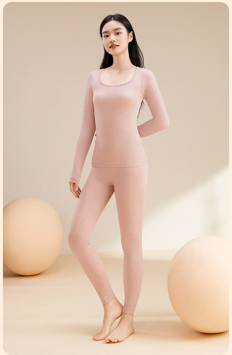 FENTENGCARE Women's Thermal Underwear, Antibacterial, Slimming, Butt-Lifting, Tummy Control, Square Neckline Base Layer Autumn Top And Pants, Gift for Wome 18