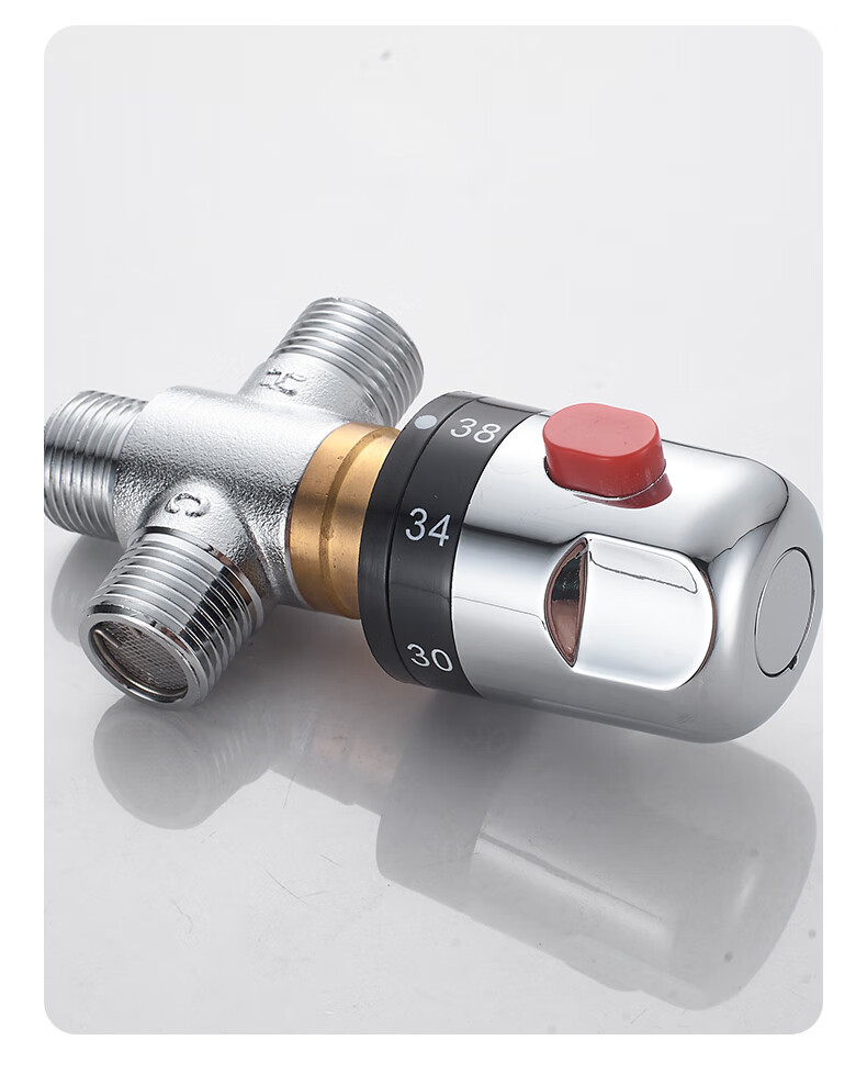 KEGOO Surface-Mounted Shower Faucet with Constant Hot And Cold Temperature, Bathroom Shower Head Switch Copper Mixing Valve K3028 13