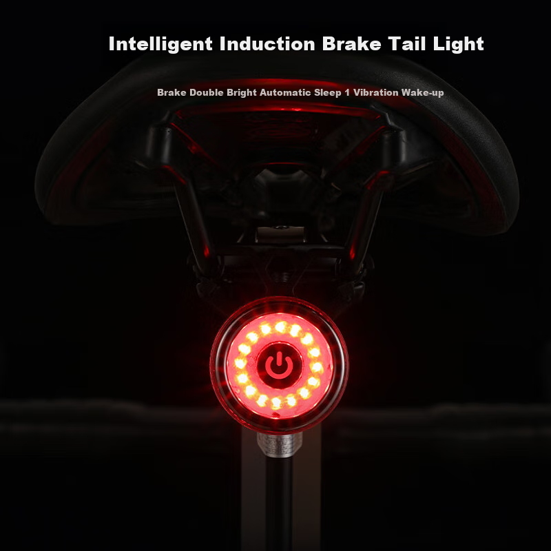 Siwangongli Bicycle Taillight, Night Riding Warning Light, Mountain Bike And Road Bike Intelligent Sensor Brake Taillight, Bow-Shaped Model