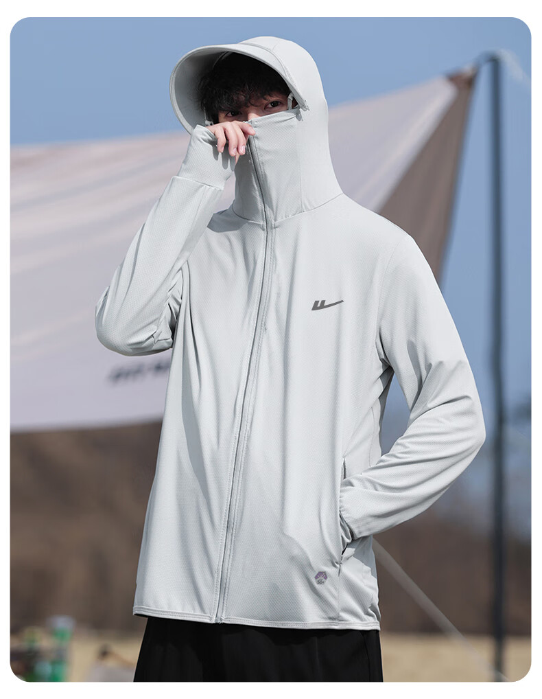 Huili Sun Protection Clothing for Men, Outdoor UV-Resistant Fishing Shirt, Ultra-Thin Ice Silk Quick-Dry Skin Coat, Jacket for Me 4