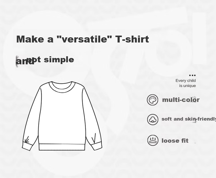 BALABALA Children's Clothing, Kids' Long-Sleeve T-Shirt for Boys And Girls, Spring 2025 Round Neck Comfortable Long-Sleeve Top, 208125100201 2