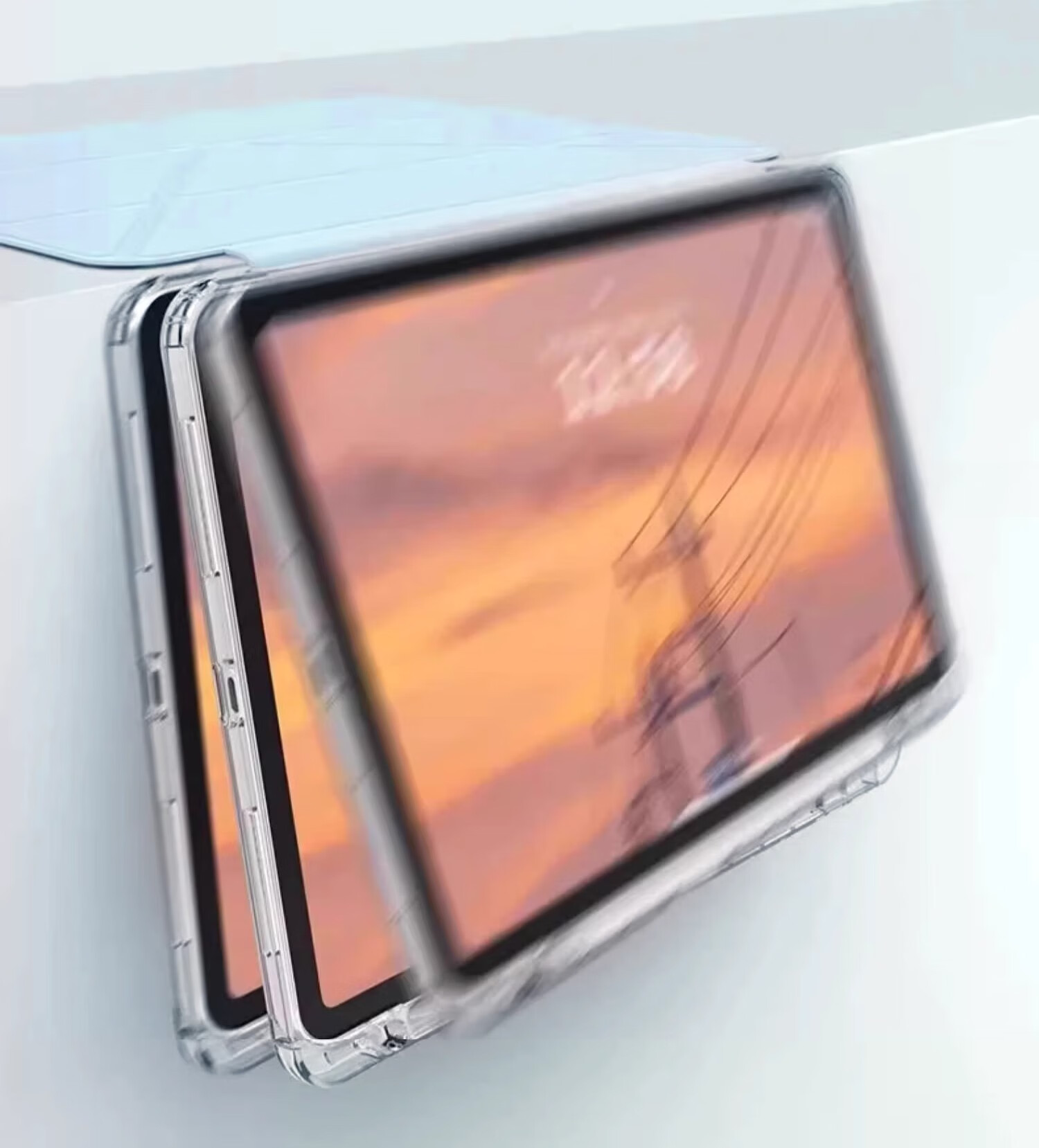 HBOALG Redmi Pad SE 11-inch 2023 Tablet Case 3+Y Fold Magnetic Absorption with Pen Slot Full Coverage Anti-Bend Drop Protection Smart Sleep Cover White Ice Blue 1