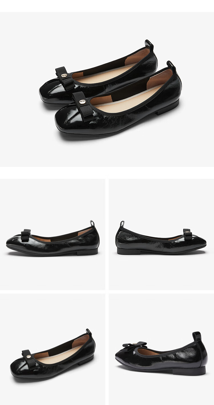 Le Saunda Elegant Bow Square Toe Shallow Low Heel Slip-On Women's Flats 6M01701 Moonlight Silver SVL 36 8