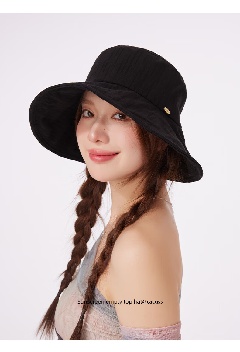 CACUSS Large Brim Sun Hat for Women Summer Lightweight Outdoor Sun Protection Foldable Pure Cotton Beach Hat Pink 10